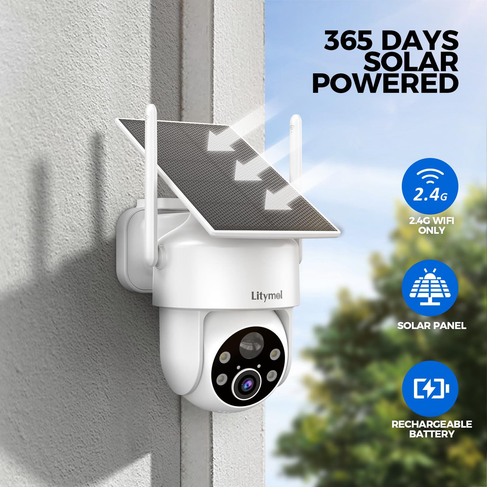 Amazon.com : LITYMOL 2K 360° View Security Cameras Wireless